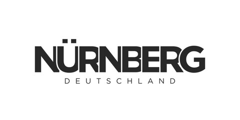 Nürnberg Deutschland, modern and creative vector illustration design featuring the city of Germany for travel banners, posters, and postcards.