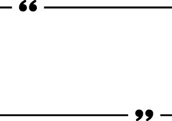 Quote Box Frame, Speech bubbles with quotation marks. Blank text message box for quotes symbols. Text info. Creative vector banner
