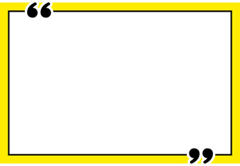 Quote Box Frame, Speech bubbles with quotation marks. Blank text message box for quotes symbols. Text info. Creative vector banner