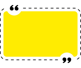 Quote Box Frame, Speech bubbles with quotation marks. Blank text message box for quotes symbols. Text info. Creative vector banner