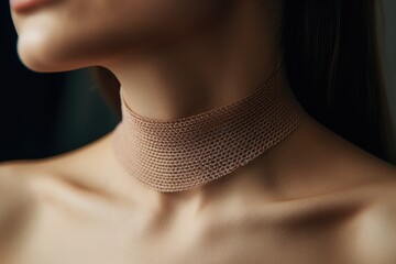 A Woman Wearing A Necklace