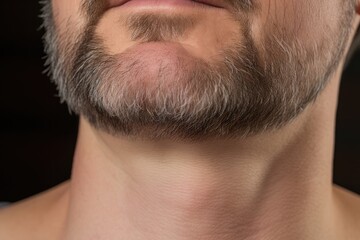 Obraz premium Closeup Of Mans Neck