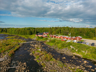 Kukkolankoski or Kukkolaforsen rapids in Tornio river