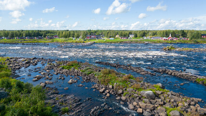 Kukkolankoski or Kukkolaforsen rapids in Tornio river