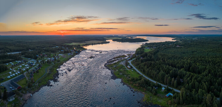 Kukkolankoski or Kukkolaforsen rapids in Tornio river