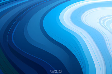 Abstract vector wavy lines flowing smooth curve blue gradient color in concept of luxury, technology, modern.