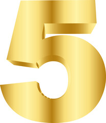 Numeros oro 3d vector