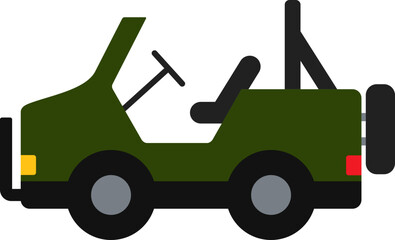 Military jeep icon