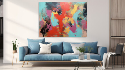 Abstract colorful painting for decoration