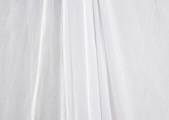 Obraz premium close up white curtain texture background.