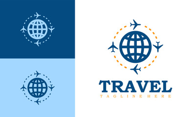Agency travel  business logo designs concept template. Plane Travel logo transport  logistics delivery.
