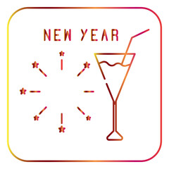 new year gradien icon