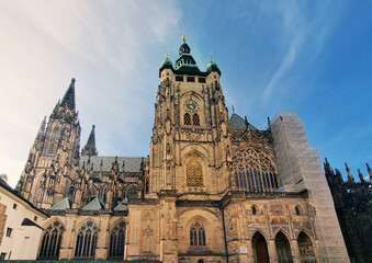 The Metropolitan Cathedral of Saints Vitus, Wenceslaus and Adalbert, Style.Mostly Gothic, view of...