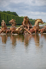 VERSAILLES,FRANCE - June 27, 2012 : The famous Apollo Fountain and the gardens of the Palace of...