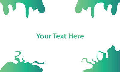 Green template paint splash and vegetation underwater background