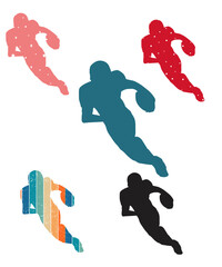 American Football Player Silhouette