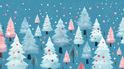 Christmas seamless pattern with fir tree. geometric Christmas tree pattern.