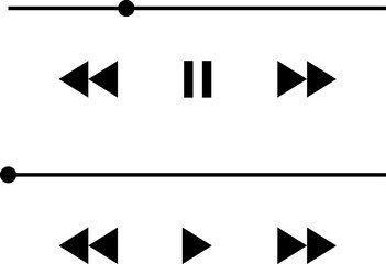 シークバー　コントロールバー　音楽・動画プレイヤー　再生