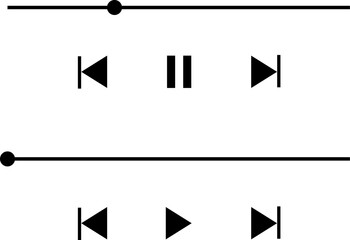 シークバー　コントロールバー　音楽・動画プレイヤー　再生
