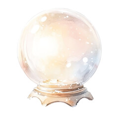 Christmas snow globe. Empty winter glass crystal ball - 681506818
