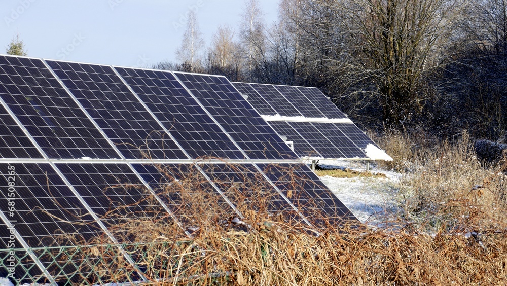 Wall mural solar power ecology energy panels