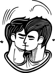 man couple cartoon