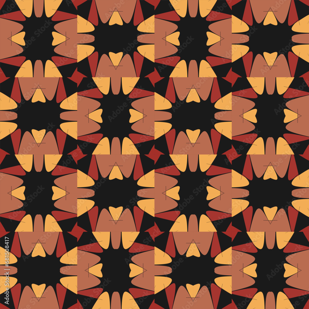 Aufkleber seamless pattern in restrained colors with rectangular compositions rotated at different angles. col