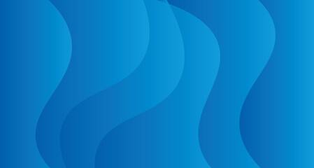 Abstract blue wave shape with futuristic concept background fluid shapes and line composition with trendy gradients. Vector illustration.