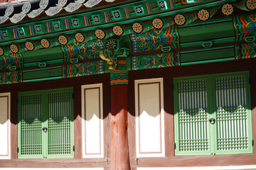 the window of a Korean temple