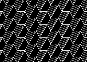 Fabric pattern geometric shape squares white black graphics illustrations backdrops wallpapers decorative prints textiles clothing carpets mosaic tiles