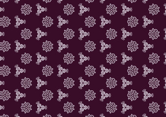 Abstract patterned fabric shapes flower geometric white on red graphic illustration backdrop background wallpaper decorative printing textile clothing carpet mosaic tiles