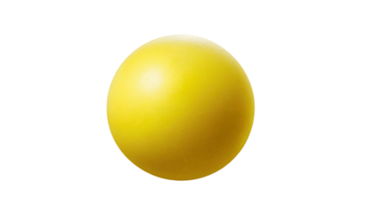 Yellow ball sphere isolated on transparent background Png