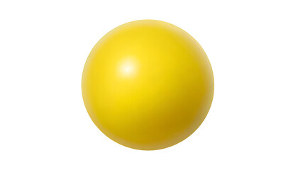 Yellow ball sphere isolated on transparent background Png