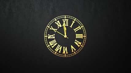 New Year Clock - 3D Illustration