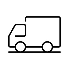 Delivery truck icon. Fast shipping delivery truck. Vector illustration.