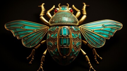 the role of scarab beetles as amulets in ancient Egyptian culture - obrazy, fototapety, plakaty