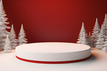 Podium display for product mockup	
