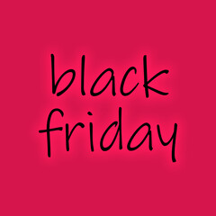 Square calligraphy frame pattern, modern font print. Black Friday text.