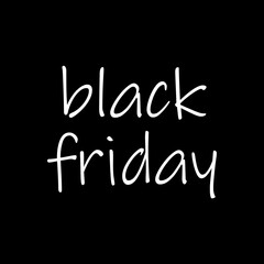Square calligraphy frame pattern, modern font print. Black Friday text.