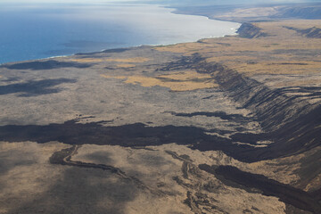 Aerial coastal view of the Island of Hawai'i 