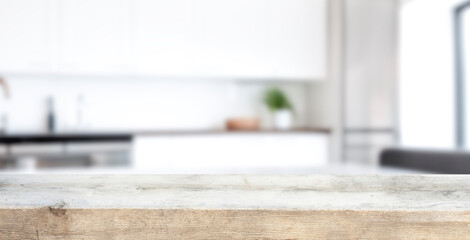 blurred background of window with table