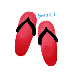 red flip flops