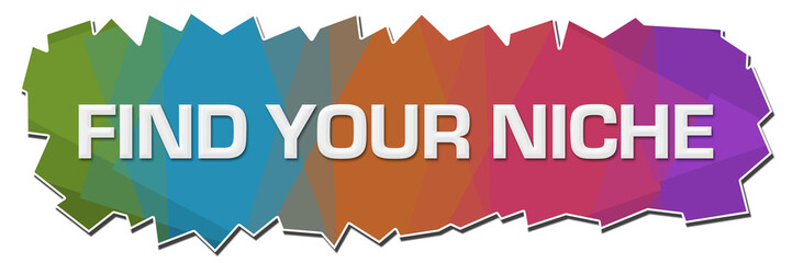 Find Your Niche Colorful Background Cutout Horizontal 