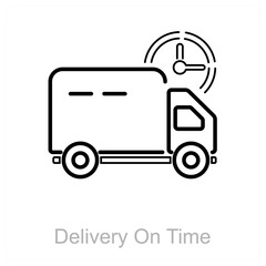 Delivery On Time icon concept