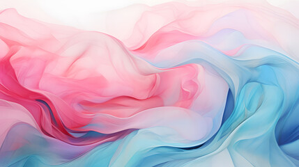 Obraz premium Abstract pink and blue floating fabric wave design wallpaper