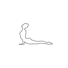 Yoga. lotus position silhouette. Vector shape