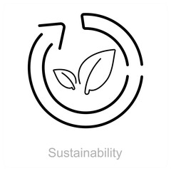 Fototapeta premium Sustainability and environment icon concept