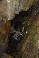 a beautiful cave on an exotic beach in the south of Chile