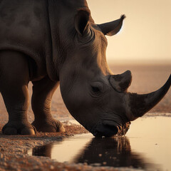 rhino in safari