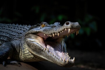 Obraz premium Crocodile Showing Its Open Mouth